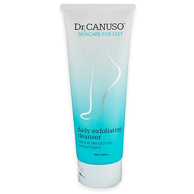Dr. Canuso Cleansing Foot Scrub, Nourishing Cracked Heel Repair, Gentle Foot Exfoliator with Beeswax Microbeads, Treats Foot Odor, Softens Calluses, Heals Dry Skin (4 oz)