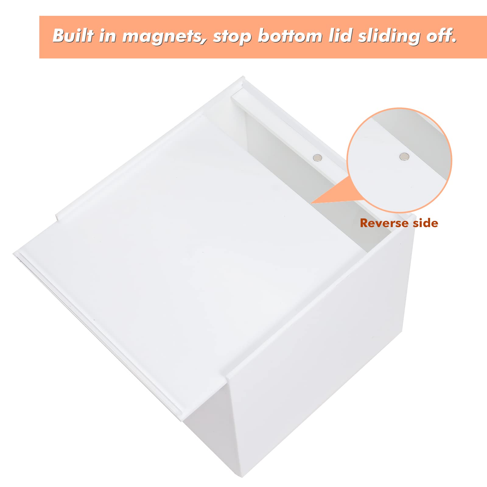 Kamehame Tissue Box Cover Square Acrylic Tissue Holder 5.25x5.25x5.5 Inch White Dryer Sheet Holder Container Tissue Dispenser for Home Bathroom Kitchen and Office