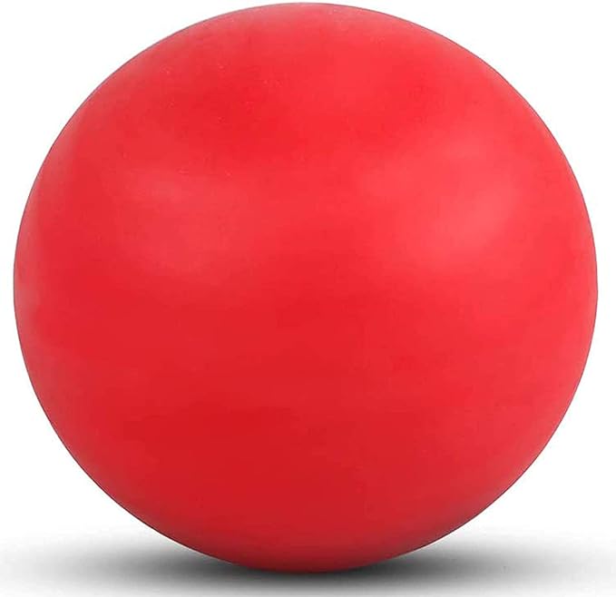WOVTE Massage Lacrosse Ball for Sore Muscles, Shoulders, Neck, Back, Foot, Body, Deep Tissue, Trigger Point, Muscle Knots, Yoga and Myofascial Release (Red)