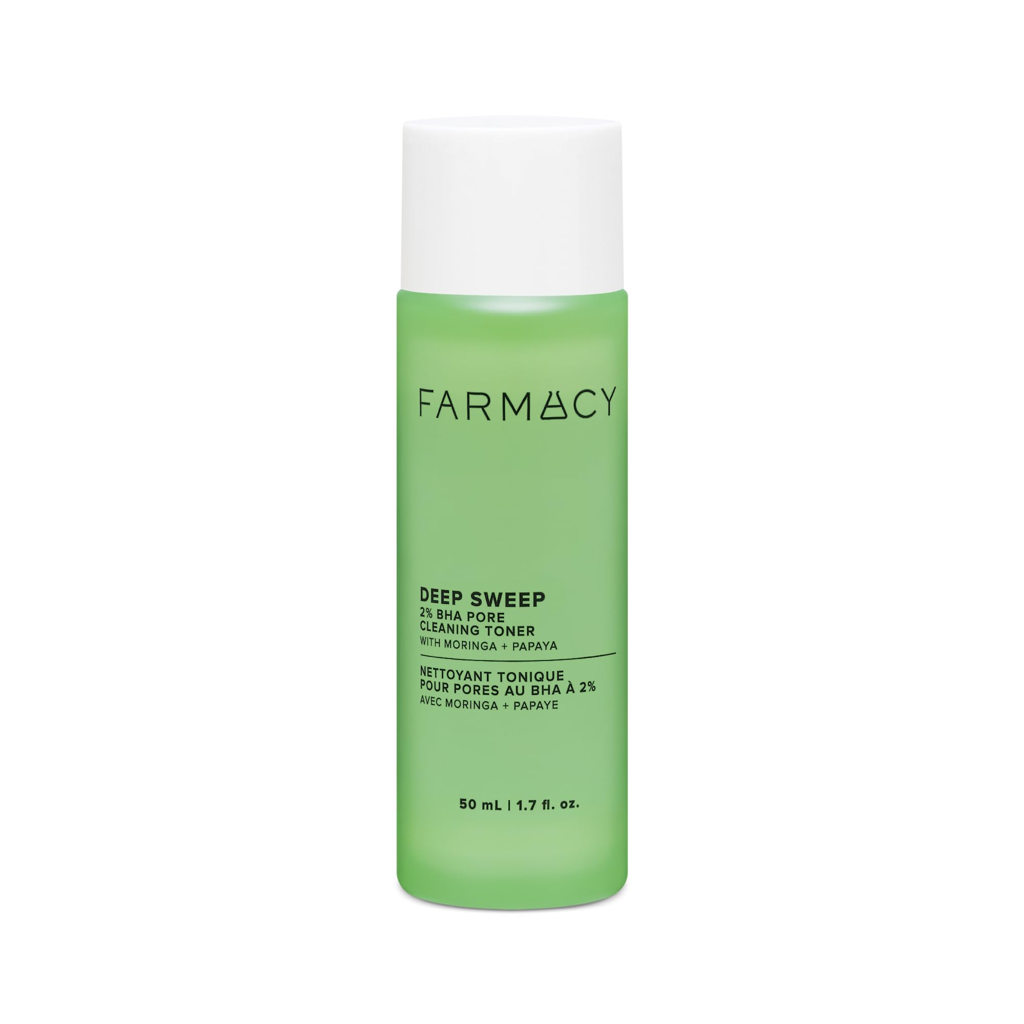 Farmacy 2% Salicylic Acid Toner for Face - Deep Sweep BHA Liquid Exfoliant + Pore Cleaner - Controls Oil, Gently Exfoliates + Refines Pores - Skin Care for Combo, Oily + Blemish-Prone Skin - (50ml).