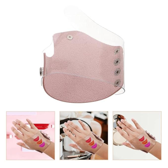 Baluue Makeup Mixing Tray Gloves 2-Pack Cosmetic Plate for Foundation and Eyeshadow Blending Soft Reusable Hand Palette Tool for Makeup Artists and Beauty Routine