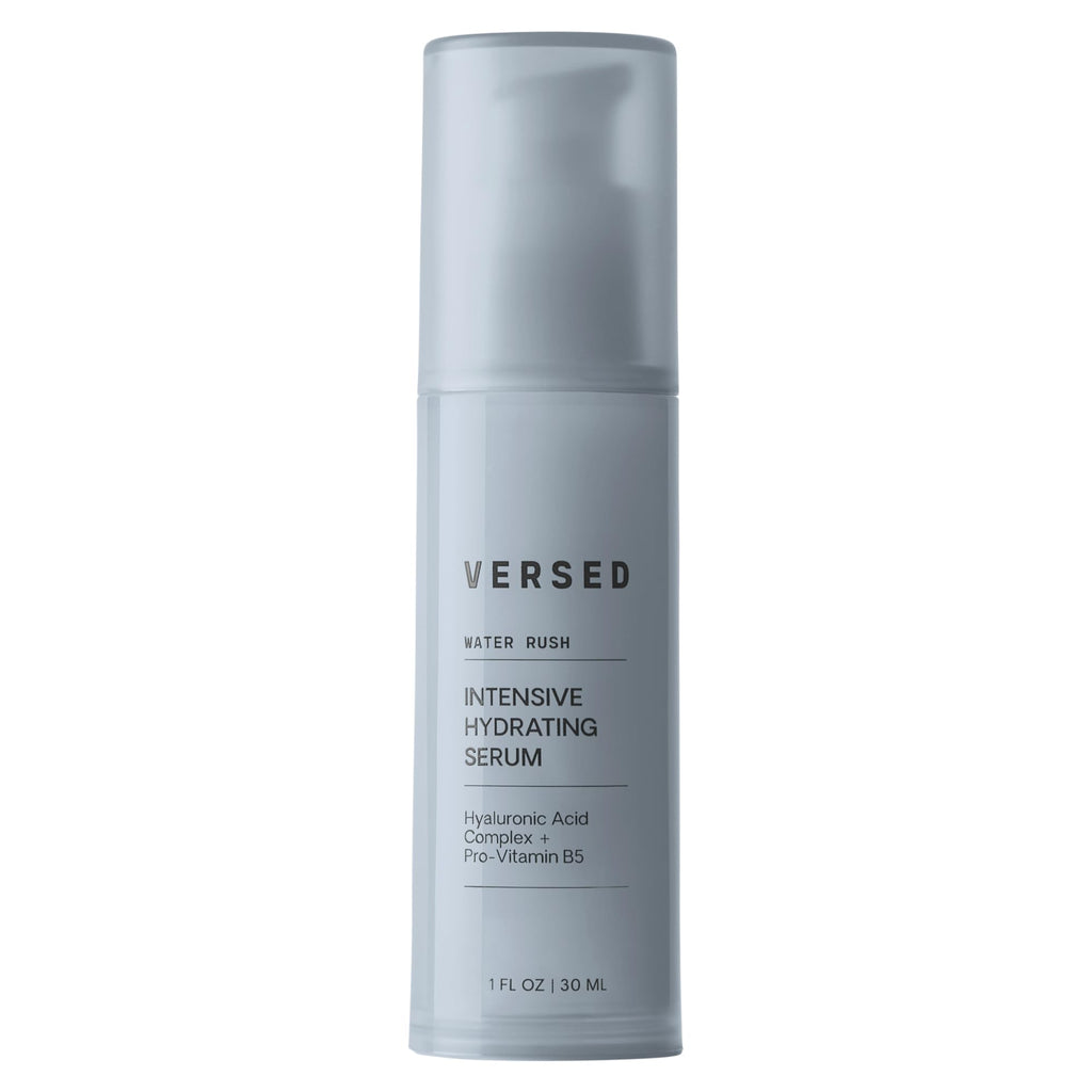 Versed Water Rush Intensive Hydrating Serum - Hyaluronic Acid Serums for Face with Vitamin B5 - Lightweight Face Serum for Dry Skin - Sensitive Skin-Approved & Clinially Tested (1 fl oz)