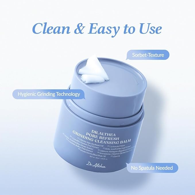 Dr.Althea Pore Refresh Cleansing Balm, Korean Vegan Skin Care, 1.69 Fl Oz