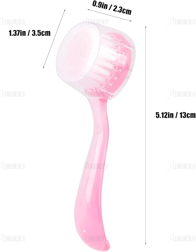 AUEAR, 4 Pack Face Brush for Cleansing and Facial Cleaning with Cap for Women and Girls Wash Makeup Massaging