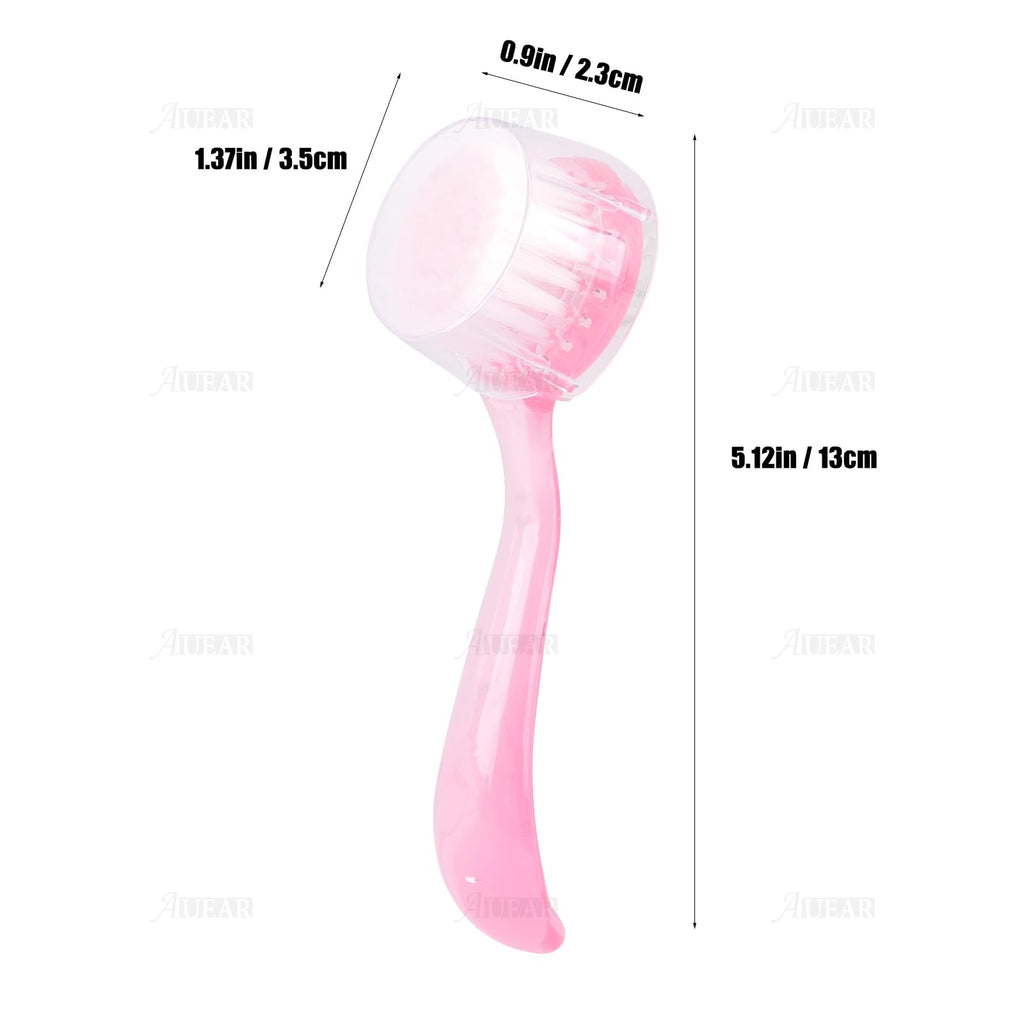 AUEAR, 4 Pack Face Brush for Cleansing and Facial Cleaning with Cap for Women and Girls Wash Makeup Massaging