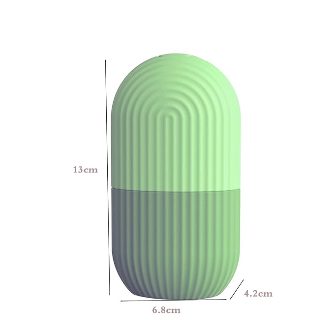 Joyeee Ice Face Roller, Reusable Silicone Mold Face Massage Eye Facial Beauty Skin Care Tools Apply Ice for Shrink Pores Anti Wrinkle Reduce Puffiness Improve Skin Elasticity, Striped, Green