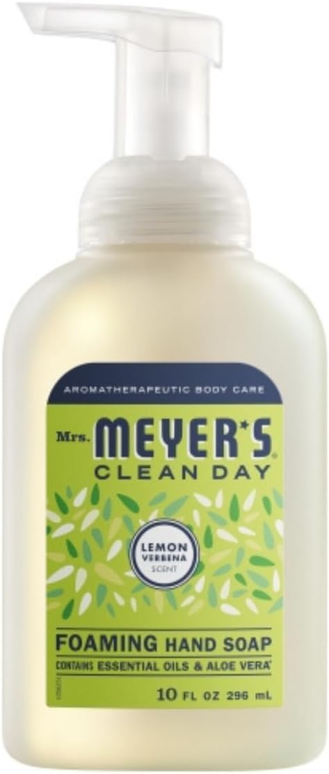 Mrs. MEYER'S CLEAN DAY Foaming Hand Soap 4 Scent Variety Pack, 1 Rain Water, 1 Lavender, 1 Lemon Verbena, 1 Watermelon, 10 OZ Each, 1 CT