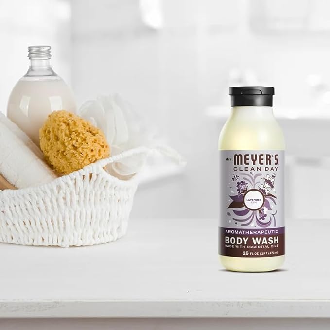 Mrs. MEYER'S CLEAN DAY Body Wash, Lavender 16 Fl Oz (Pack of 6)