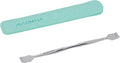 AUSOMTEK Blackhead Remover Tool & Facial Pore Cleaner, Dual-Ended Stainless Steel Face Spatula for Skin Care Routine, Includes Cyan PU Case