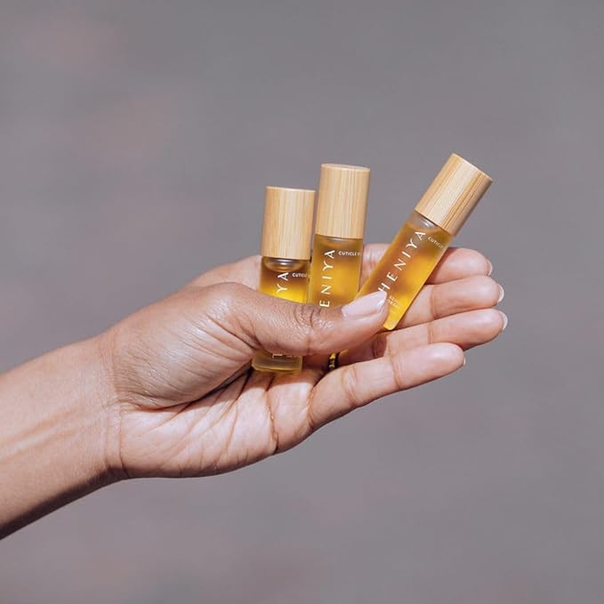 Organic Cuticle Oil Made in USA | Hydrating Roll-On Nail & Cuticle Oil with Jojoba Oil & Vitamin E | Vegan, Cruelty-Free | 5mL Travel Sized (Rose Fragrance)