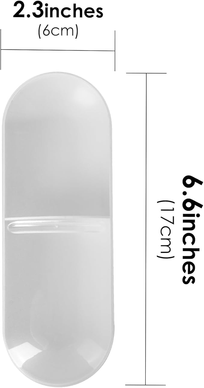 Adorila 2-Pack Travel Cotton Swab & Round Holder, 2-Compartment Organizer with Silicone Band Closure for Luggage & Weekend Tote (White, Grey)