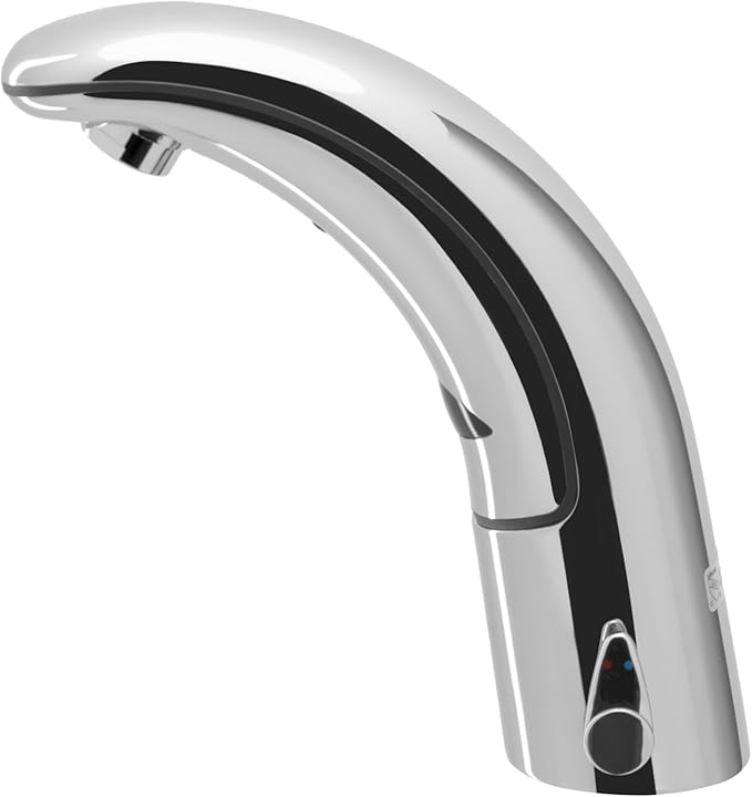 Sloan Optima EAF-150 Sensor Activated Touch-Free Faucet, Commercial Grade with Mounting Hardware - 1.5 GPM Battery-Powered Deck-Mounted Mid Body, Polished Chrome Finish, 3335001