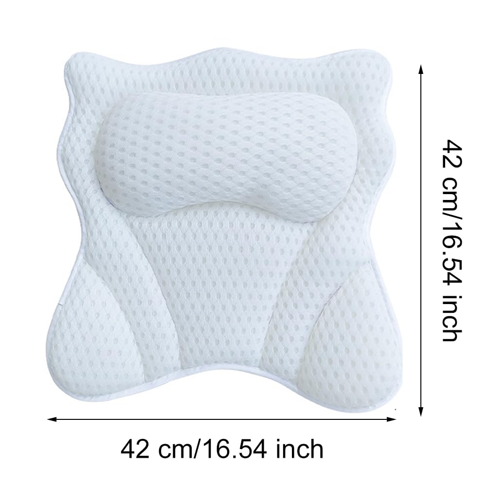 Bath Pillows for Tub,Ergonomic Bath Pillows for Tub Neck and Back Support