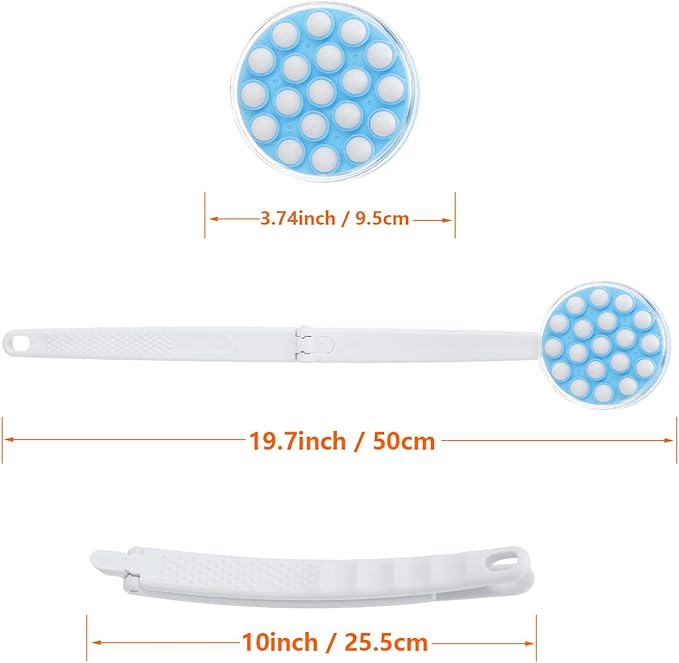 JJHREI Lotion Applicators for Back - Back Lotion Applicator for Women Men Elderly - Foldable Long Handle Easy Reach Self Apply Body Cream,Sunscreen