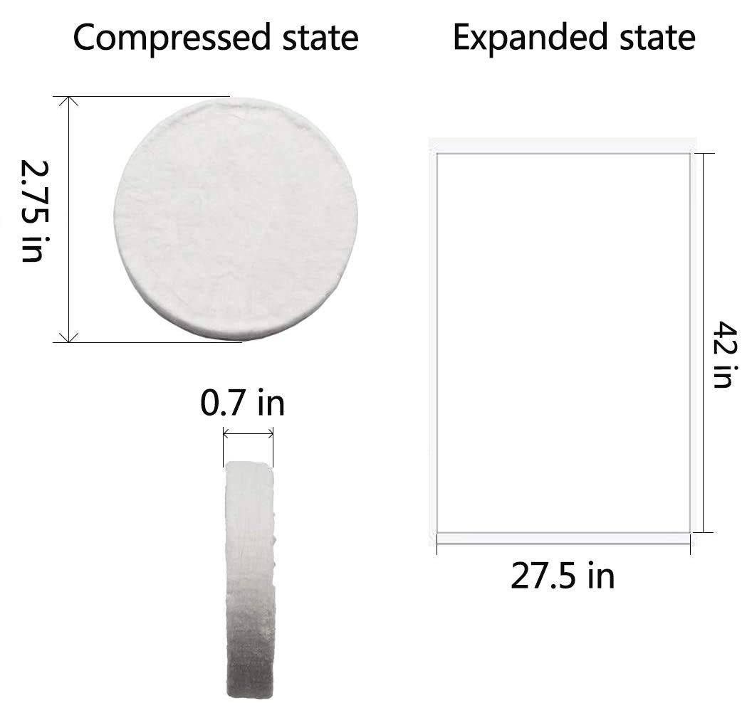 Compressed Towel Tablets Travel Towels Disposable Large Reusable 55x28 Inch for Camping Sports Hiking Beach Swim (55x28 Inch)