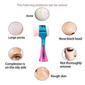 Facial Cleansing Brush 2 in 1Double-Sided Facial Cleaning Brush with Soft Bristles for Deep Pore Exfoliation, Wash Makeup, Massaging (Green)