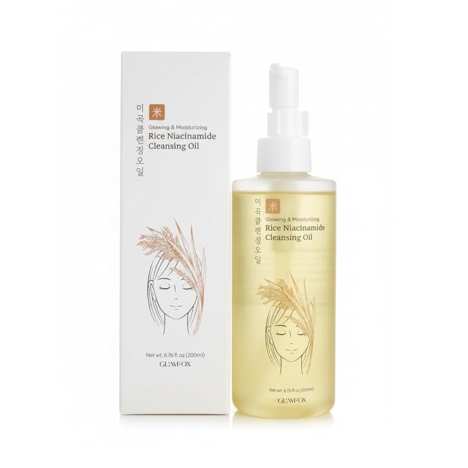 Glamfox Rice Niacinamide Cleansing Oil - Brightening and Moisturizing