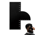 Ocoullow Enhancement Card for Barbers with Measurement Indicators, Reusable Hairline Shaping Tool, Color Spray Edge Line Up Tool, Barber Accessories for Precise Hairline & Beard Styling - Black