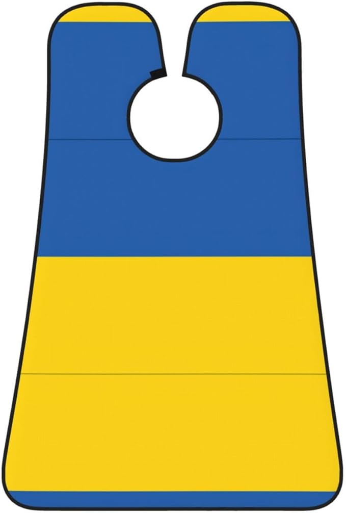 NOUZU Flag Of Ukraine Print Beard Bib Apron For Men, Beard Hair Catcher For Men Shaving Trimming,Beard Cape Cloth