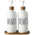Dish Soap Dispenser for Kitchen,Glass Hand Soap Dispenser, Modern Farmhouse Decorfor Bathroom,Kitchen Decor