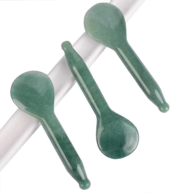 TOP SEWING Jade Gua Sha Massage Tools Facial Tool Natural Green Gua Sha Anti Aging Facial Skin SPA for Rejuvenate Skin Anti-Wrinkle Anti Aging