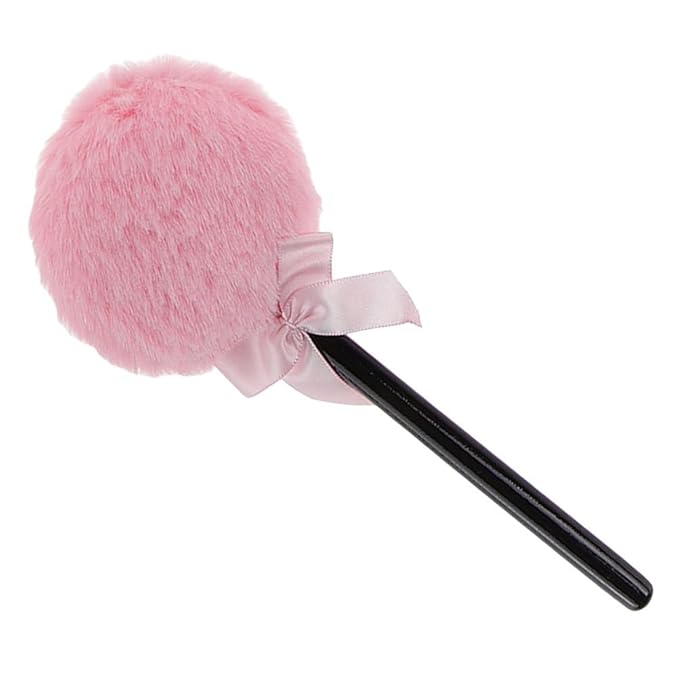 WOFASHPURET Lollipop Shaped Powder Puff Fluffy Body Powder Puff with Long Handle Soft Makeup Applicator for Loose Setting Face and Body Use Daily Makeup Stage Performances