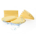 Tegelrying Facial Sponge Compressed,60 Pcs PVA Professional Makeup Removal Wash Round Face Sponges Spa Pads Exfoliating Cleansing for Women,Yellow