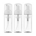 Owlyee Travel Foam Pump Bottle - 2oz Small Size Foaming Hand Soap Dispenser - Mini Portable Mousse Lash Shampoo Kit Container for Hair - Empty Leak Proof Plastic Clear Foamer for Liquid Toiletry 3Pack