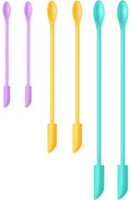 Silicone Spatula Set (6Pcs) - Mini Scraper Tool for Beauty & Food - Reach Every Last Drop, Multi-Size Spatulas for Makeup Jars, Lotion Bottles & Kitchen Containers (Color #2)