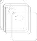 PPhtony 5pcs Acrylic Makeup Mixing Tray Paint Pallet Mixing Palette with Thumb Hole for Painting Art Oil Painting Craft Cosmetic Makeup Palette (3.94x3.27inch, Clear)