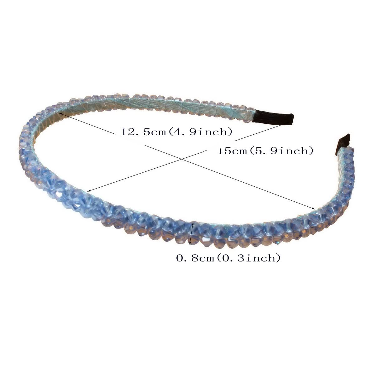 Cuizhiyu Crystal Rhinestone Headbands for Women Crystal Headbands (Color B)