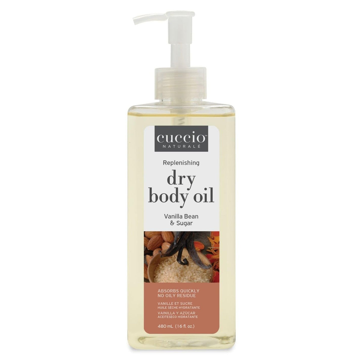 Cuccio Naturale Hydrating Dry Body Oil – Hawthorn & Wild Daisy, Fast‑Absorbing Non‑Greasy Moisturizer for Soft Radiant Skin, 15 fl oz