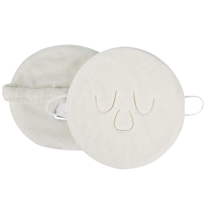 BLACKCROWN 3 Holes Towel Mask Reusable Face Towel Mask Cold Hot Compress Facial Steamer Moisturizing Beauty Skin Care Spa Towels for Facial Steamer Mask for Women Girls Style (A+B) (2 Pack)