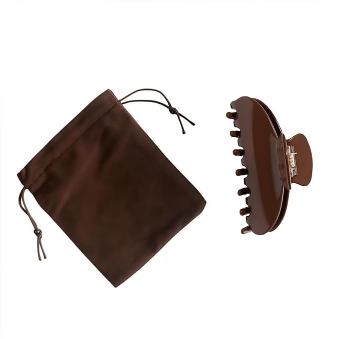 OideGuiing Durable Acetate Hair Clips - 4-Inch Coffee Claw Clips for Fine and Thick Hair (Coffee)
