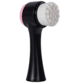 Beomeen Face Brush 2 in 1, Facial Cleansing Exfoliating Scrubber Brush, Silicone Double Side Manual Face Wash Scrub Brush with Soft Bamboo Charcoal Fiber for Deep Pore Cleansing, Massaging, Skin Care