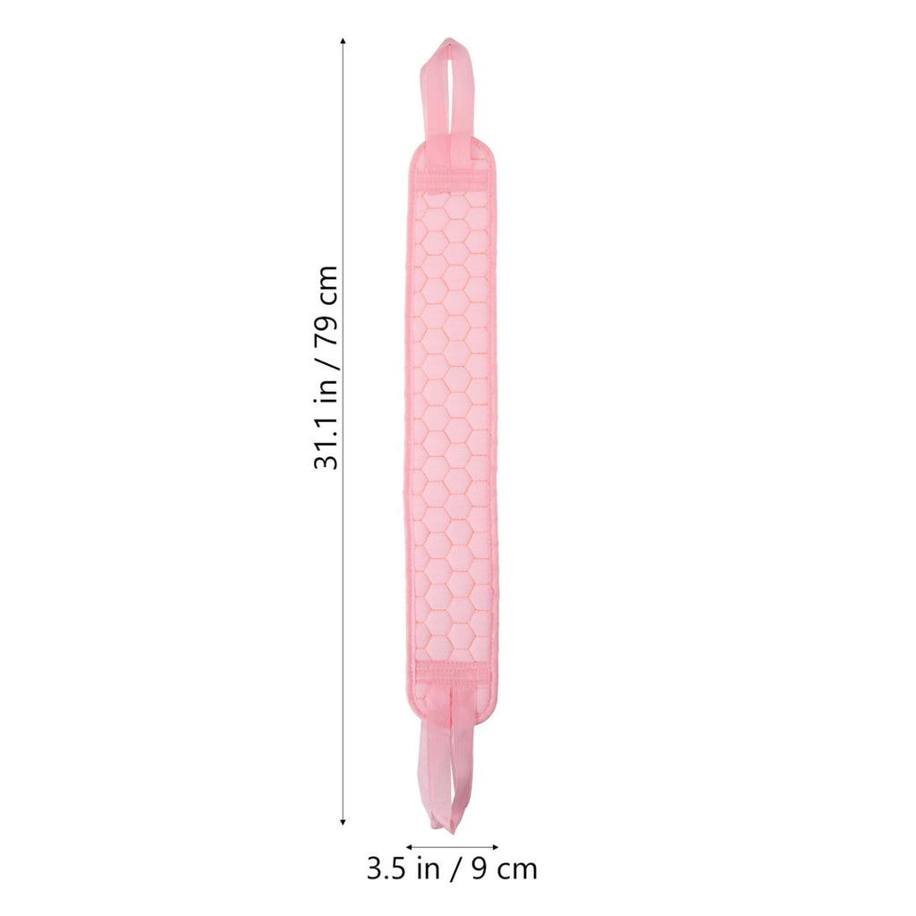 2 Pack Back Scrubber Shower Gloves Plant Sponge Pink Strip