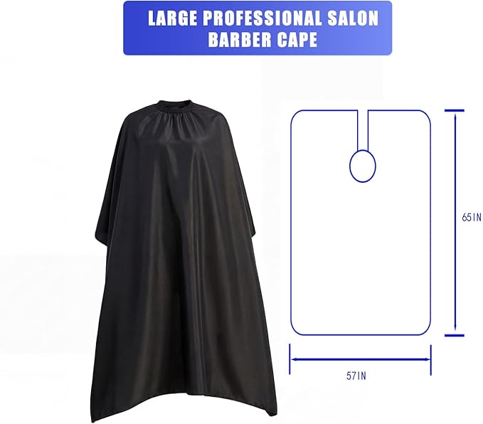 Nicoc Salon Barber Cape, Extra Large haircut cape, Waterproof Polyester Hair Cutting Cape for Men, Women and Kids