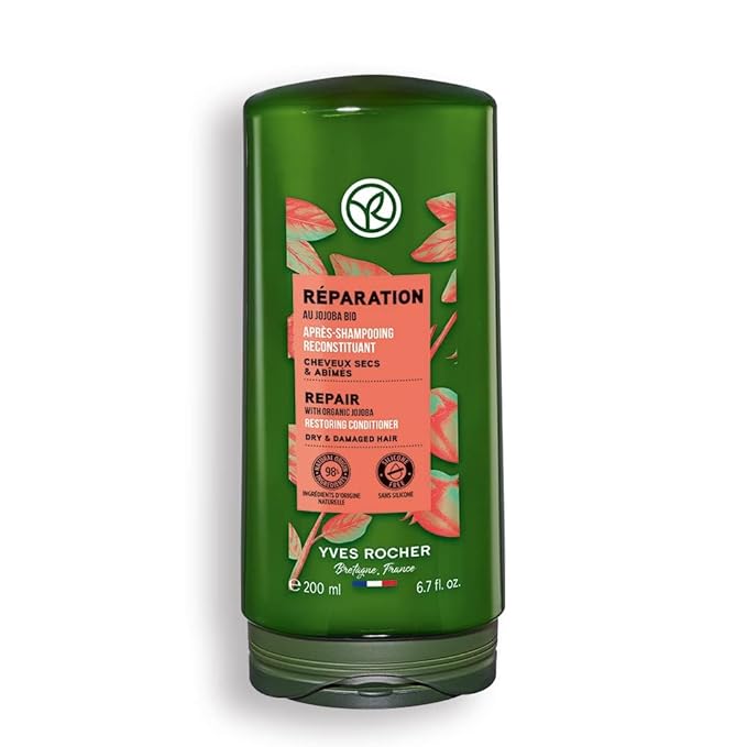 Yves Rocher Restoring Conditioner - Repair | Detangling Balm to Hydrate & Strengthen Hair|6.7 fl oz