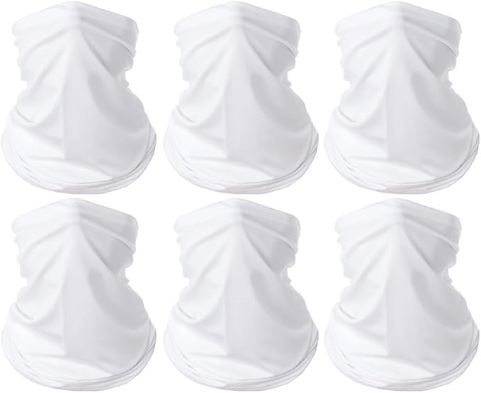 6 Pieces Summer Face Cover Scarf Mens Neck Gaiter For Men Women UV Protection Face Breathable Sun Protection Cycling Running