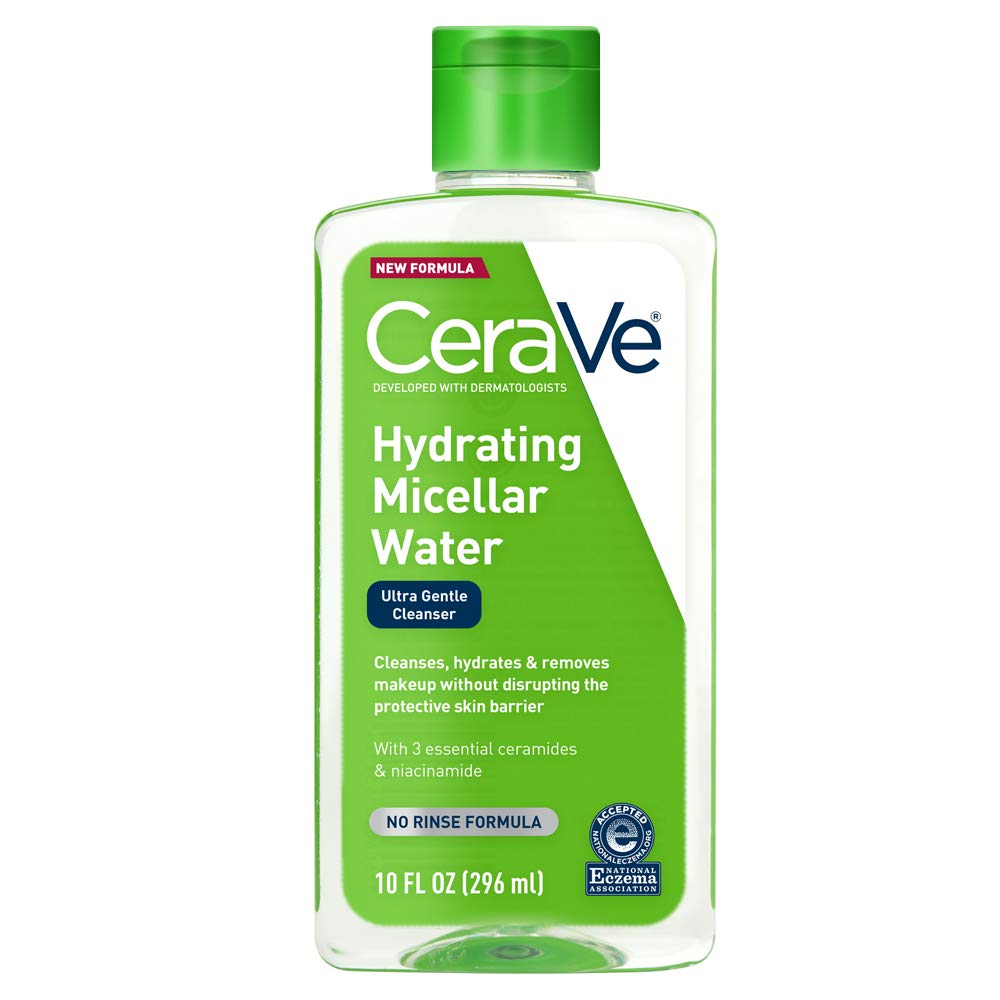 CeraVe Micellar Water, Hydrating Facial Cleanser & Eye Makeup Remover, 10oz
