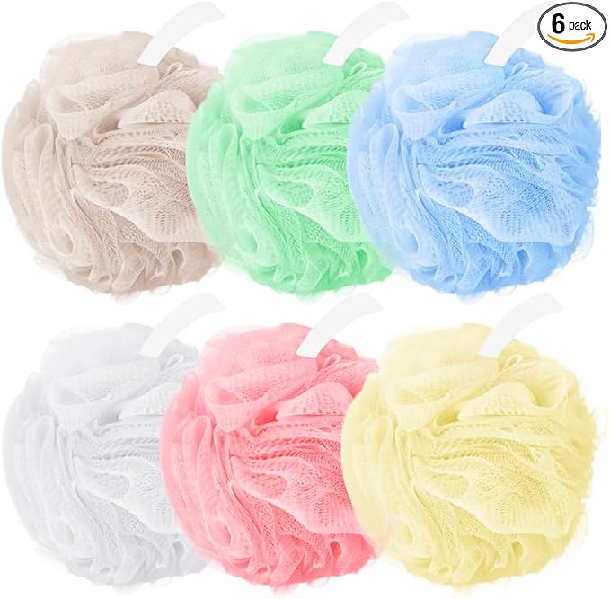 Amazerbst loofah,6 Pack Shower loofah loofah Sponge,Bath Sponge Body Scrubber for Women and Men