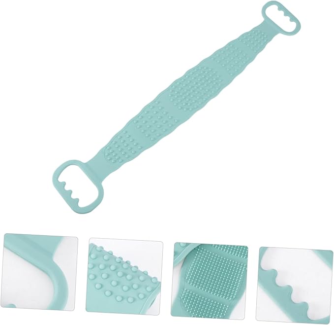 SHERCHPRY Body Scrubber Bath Back Strap Shower Brush with Hooks Easy Clean Bath Massage Scrubber for All Skin Types for Men Women Daily Deep Cleaning Tool