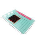 Eyelash Grafting Pallet, Acrylic Lash Tile holder, 7-15mm Scale Glue Cups Eyelash Extensions Storage Gasket Pads with Suction for Tweezers (blue)