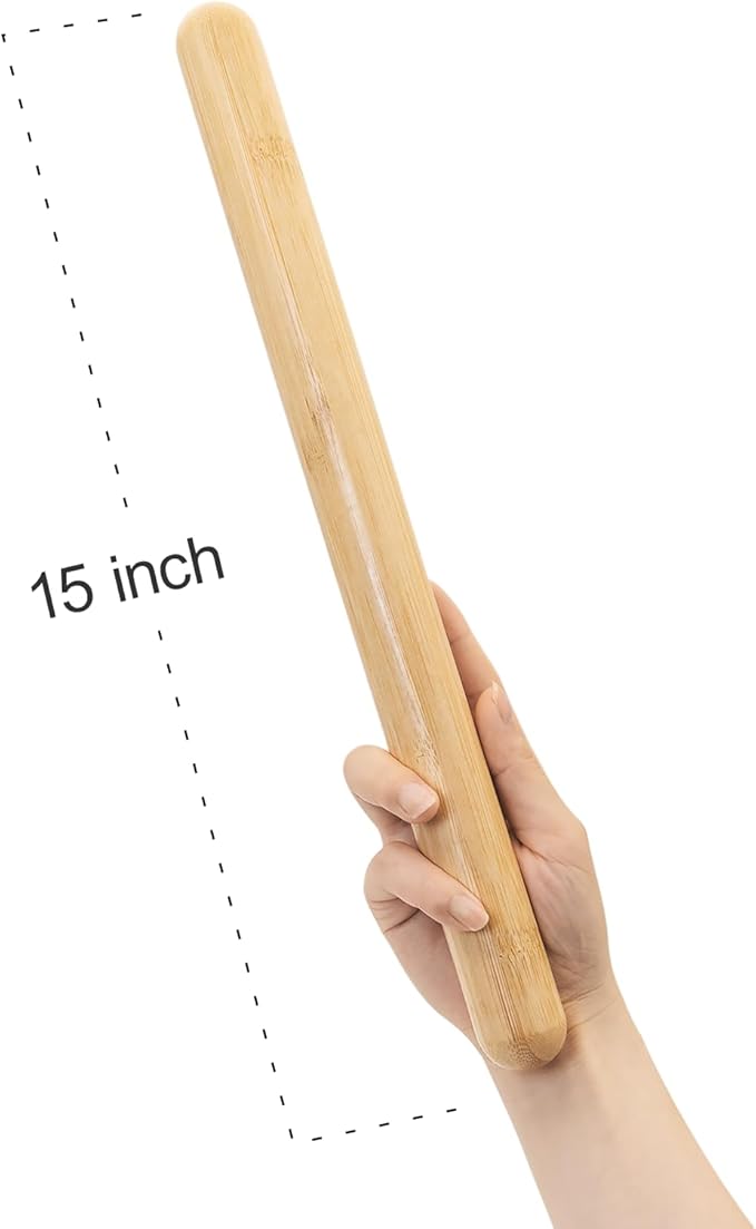 Goodtar Bamboo Massage Stick - Body Shaping Roller, Guasha Massage Tool for Relaxing Muscles