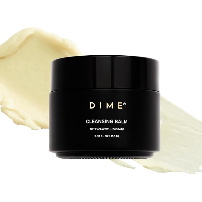 DIME Beauty Cleansing Balm - 2-in-1 Makeup Remover & Hydrating Overnight Mask, Cleanser for Face with Squalane, Rosemary Extract & Bisabolol, Hydrating Facial Wash, 3.38 oz / 100 ml