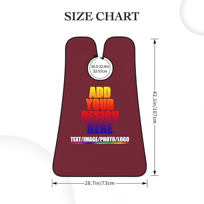 Custom Beard Bibs Apron Personalized Beard Hair Catcher Add Photo Picture Text Waterproof Beard Shave Cape for Shaving Trimming for Birthday Father's Day Gifts Garnett