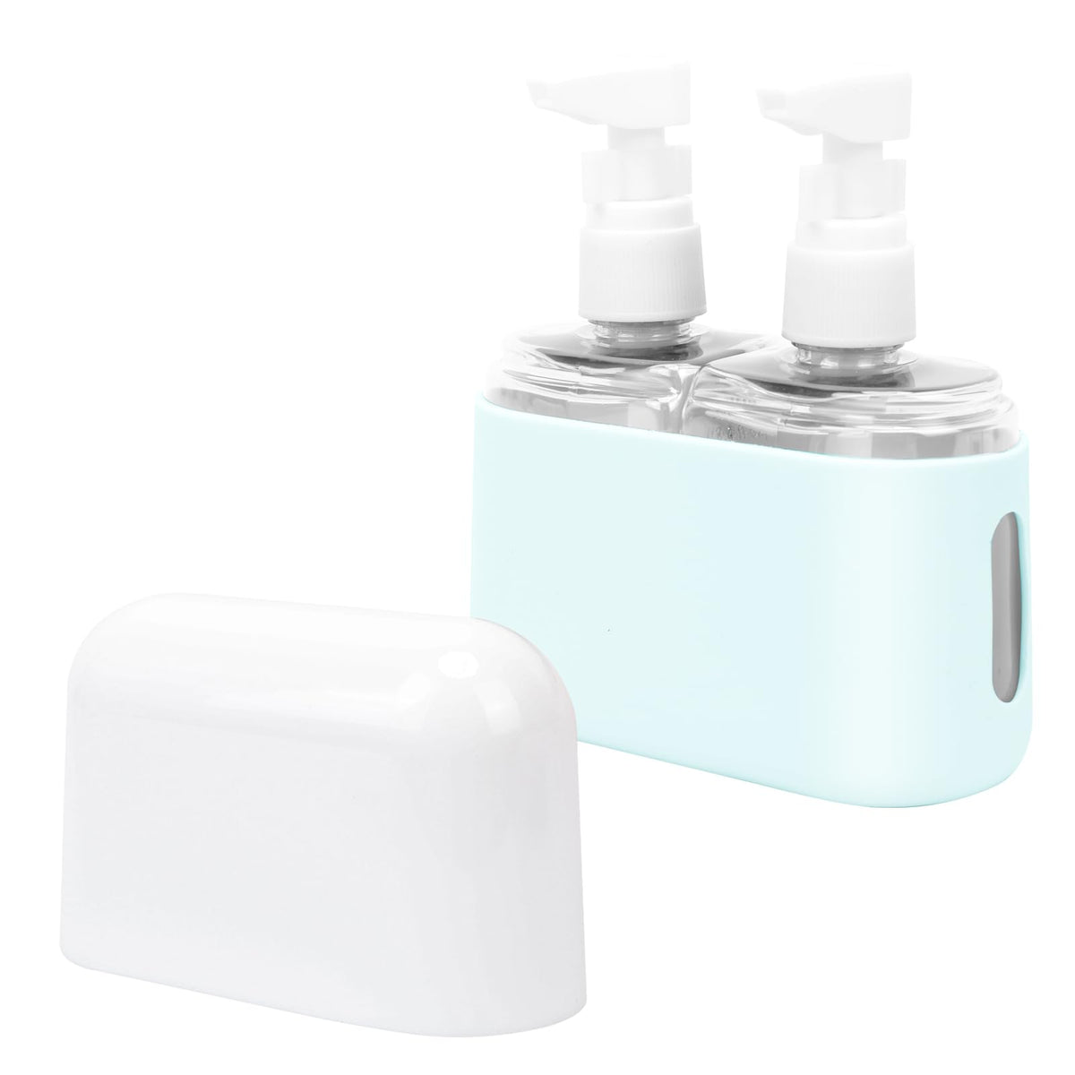 Skycase Travel Bottles - Leak Proof Refillable TSA Approved Travel Size Toiletries, 2 in 1 Liquid Bottles Containers with Labels and Funnel Airplane Accessories Kits for Lotion Liquid (Grey)
