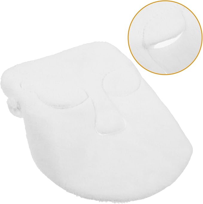 jojofuny Thickened Reusable Facial Beauty Towel Mask Double-Layer Hot Cold Compress Face Towel with Drawstring for Skincare and Facial Steamer Use
