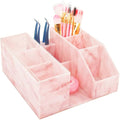 LIXIMMAZN Acrylic Large Capacity Makeup Organizer, Grafting Beauty Extension Supplies Lash Storage Display, Eyelash Storage Case Brush Tweezers Cosmetic Holder (Pink Marble)
