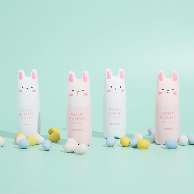 TONYMOLY Pocket Bunny Facial Mist - Hydrating & Refreshing Face Spray with Aloe & Berry Extracts - Moisturizing Oil Control Korean Facial Mist, Cute Travel Size, K-Beauty Gift
